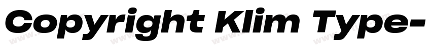 Copyright Klim Type字体转换 Copyright Klim Type字体转换